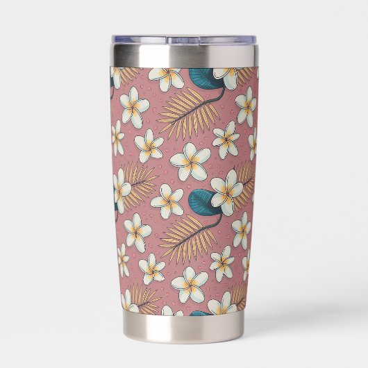 Aloha Floral  Geïsoleerde Drinkbeker (Achterkant)