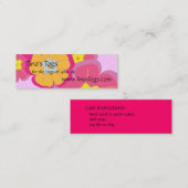 Aloha Floral Theme Care Instructies Mini Visitekaartje (Voorkant / Achterkant)