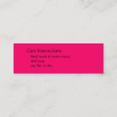 Aloha Floral Theme Care Instructies Mini Visitekaartje (Achterkant)