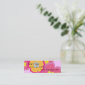 Aloha Floral Theme Care Instructies Mini Visitekaartje (Staand voorkant)