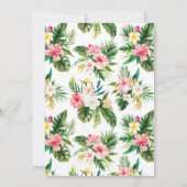 Aloha Floral | Uitnodiging voor tropisch Baby show (Achterkant)