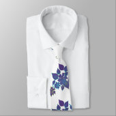 Aloha Flower Blue en Violet Stropdas (Gebonden)