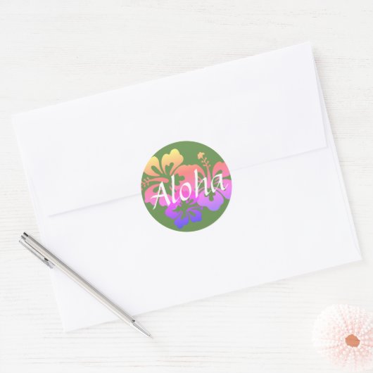 Aloha Flowers II Stickers (Envelop)