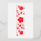 ALOHA FOLIE FEESTDAGENKAART (Voorkant)