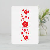 ALOHA FOLIE FEESTDAGENKAART (Staand Voorkant)