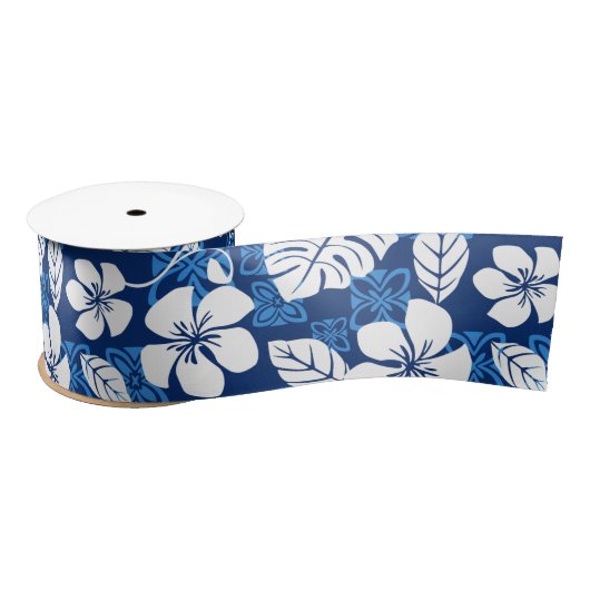 ALOHA FRIDAY (BLUE) SATIN RIBBON SATIJNEN LINT (Spoel)