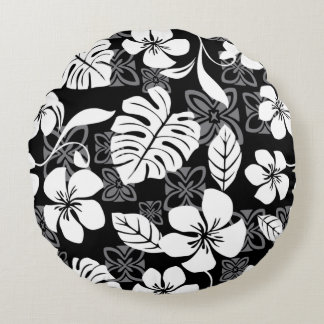 ALOHA FRIDAY PATROON IN ZWART ROND KUSSEN