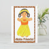 Aloha Friends Hawaiian Luau Invite Save The Date (Staand voorkant)