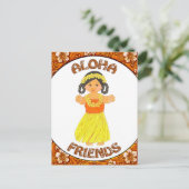 Aloha Friends Invitation Briefkaart (Staand voorkant)