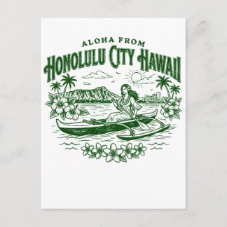 Aloha From Honolulu City Hawaii Briefkaart
