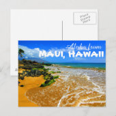Aloha from Maui Hawaii Postcard Briefkaart (Voorkant / Achterkant)