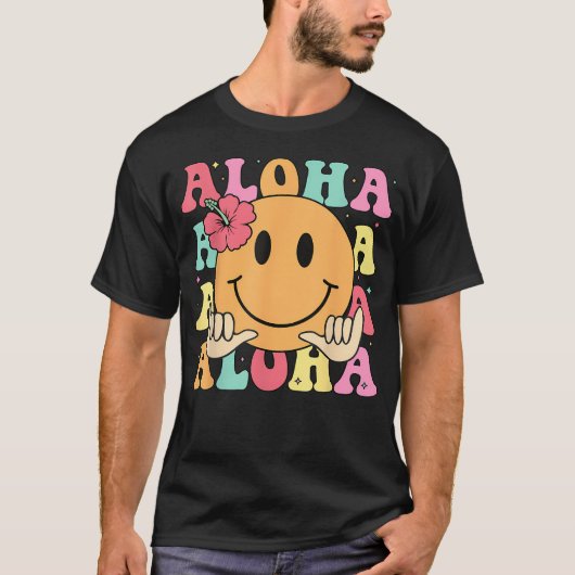 Aloha Gelukkig Gezicht T-shirt (Voorkant)