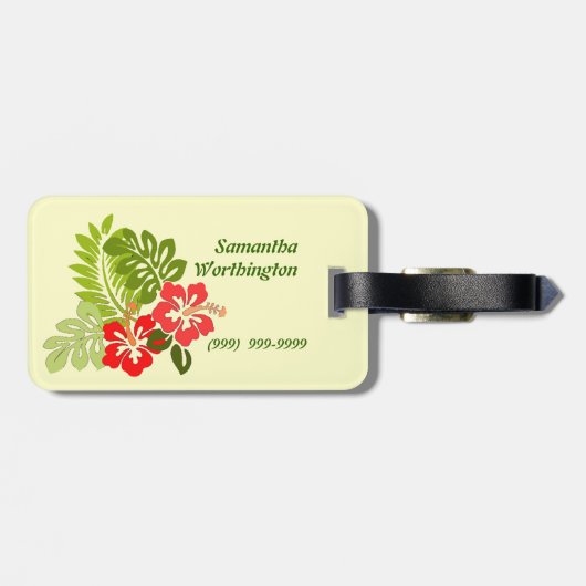 Aloha Gepersonaliseerd Label Bagagelabel (Achterkant horizontaal)