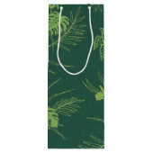  Aloha Gift Bag | Lau Barkcloth Green Wijn Cadeautas (Achterkant)