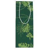  Aloha Gift Bag | Lau Barkcloth Green Wijn Cadeautas (Voorkant)