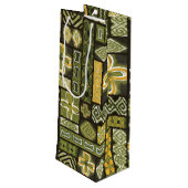  Aloha Gift Bag | Pua Green Wijn Cadeautas (Achterkant Gekanteld)