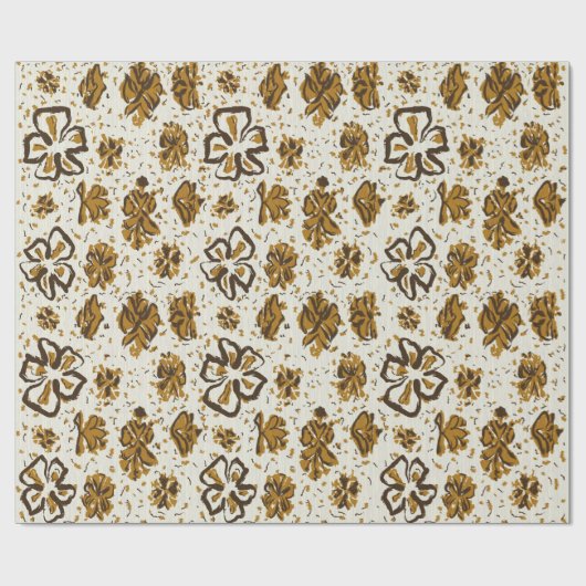  Aloha Gift Wrap | Hibiscus Cadeaupapier (Vlak)