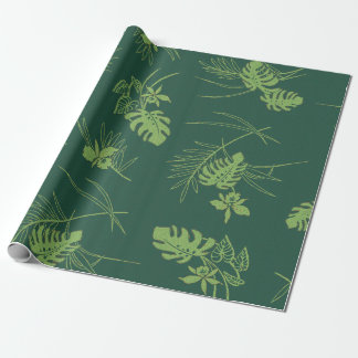  Aloha Gift Wrap | Lau Barkcloth Green Cadeaupapier