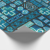  Aloha Gift Wrap | Pua Blue Cadeaupapier (Hoek)