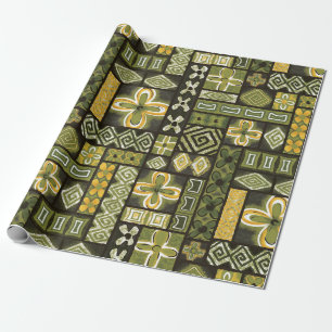  Aloha Gift Wrap   Pua Green Cadeaupapier