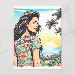 Aloha Girl Briefkaart