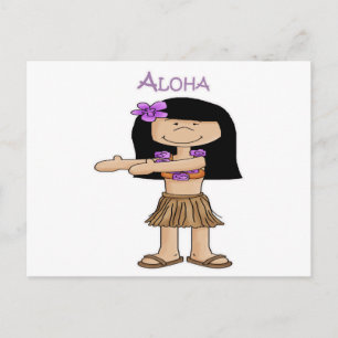 Aloha Girl Briefkaart