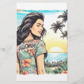 Aloha Girl Briefpapier (Voorkant)