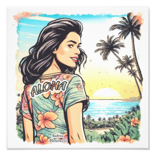 Aloha Girl Foto Afdruk
