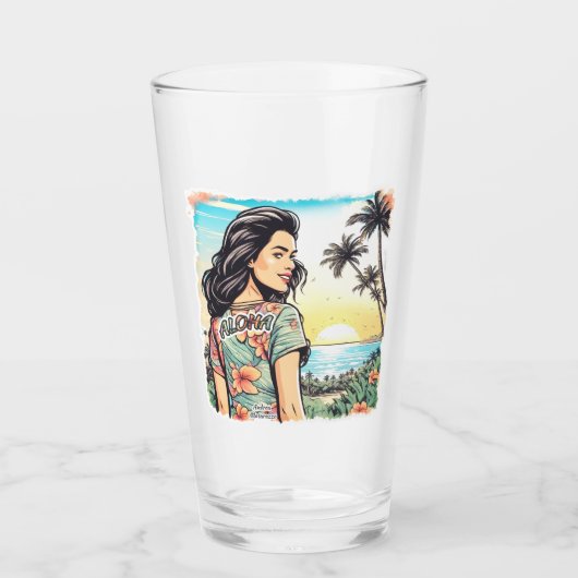 Aloha Girl Glas (Voorkant)