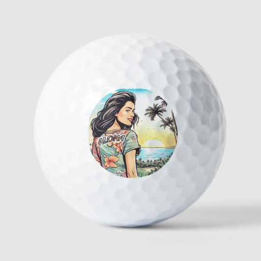 Aloha Girl Golfballen (Voorkant)