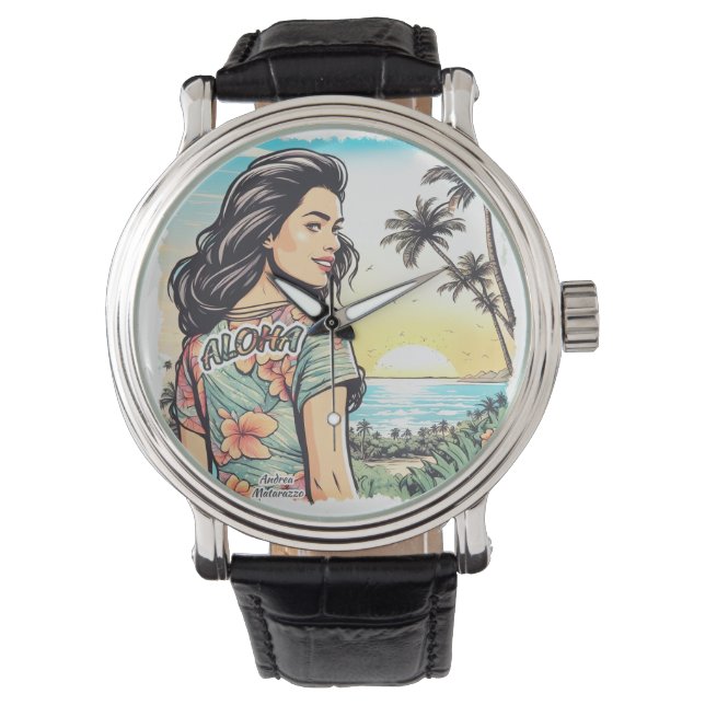 Aloha Girl Horloge (Voorkant)