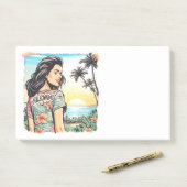 Aloha Girl Post-it® Notes (Op bureau)