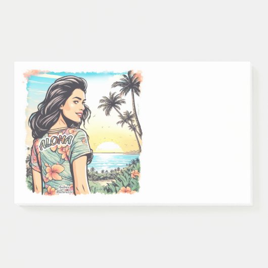 Aloha Girl Post-it® Notes (Voorkant)