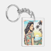 Aloha Girl Sleutelhanger (Voorkant Links)