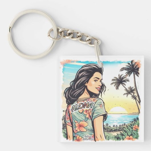 Aloha Girl Sleutelhanger (Voorkant)