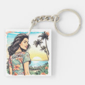 Aloha Girl Sleutelhanger (Achterkant)