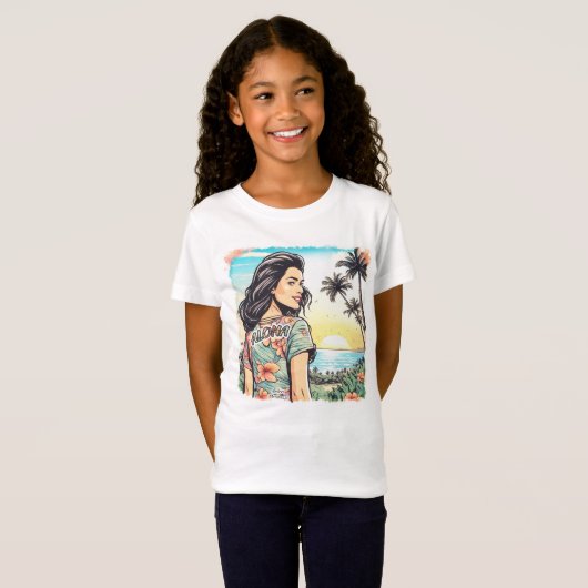 Aloha Girl T-shirt (Voorkant volledig)