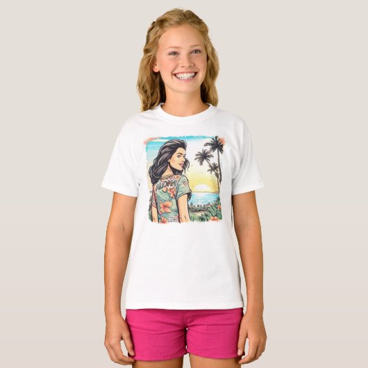 Aloha Girl T-shirt (Voorkant volledig)