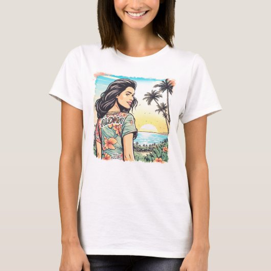 Aloha Girl T-shirt (Voorkant)