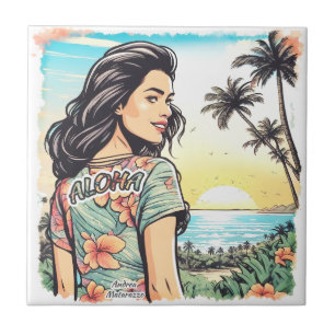 Aloha Girl Tegeltje