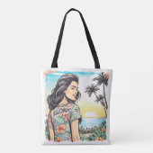 Aloha Girl Tote Bag (Achterkant)