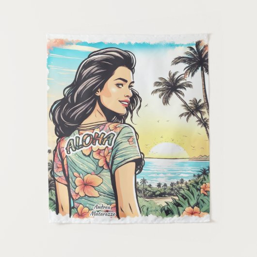 Aloha Girl Wandkleed (Voorkant)