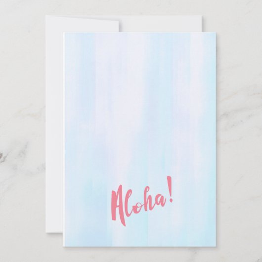 Aloha Girls Luau Verjaardagsfeestje Uitnodiging (Achterkant)