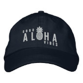 Aloha Good Vibes Geborduurde Pet (Voorkant)