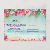 ALOHA Gouden Tropisch Strand Hibiscus Save the Dat Aankondigingskaart (Achterkant)