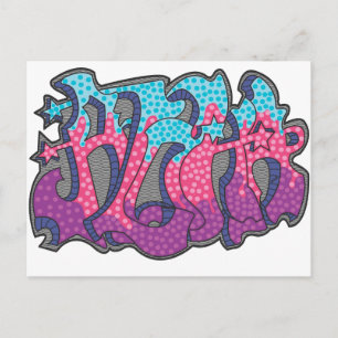 Aloha Graffiti-Briefkaart Briefkaart