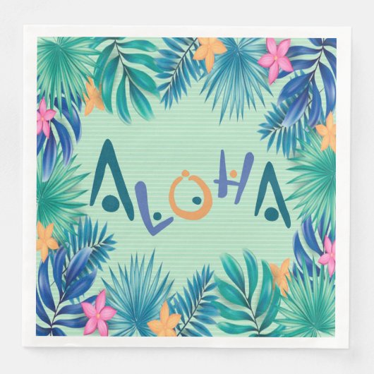 Aloha Greeting Paper Napkin Servet (Voorkant)