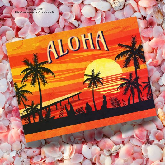Aloha Greeting van het  strand van Hawaii Briefkaart