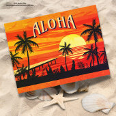 Aloha Greeting van het  strand van Hawaii Briefkaart