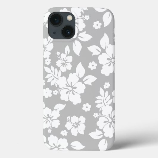 Aloha Grey Classic Hawaïaanse Hibiscus Print Case-Mate iPhone Case (Achterkant)